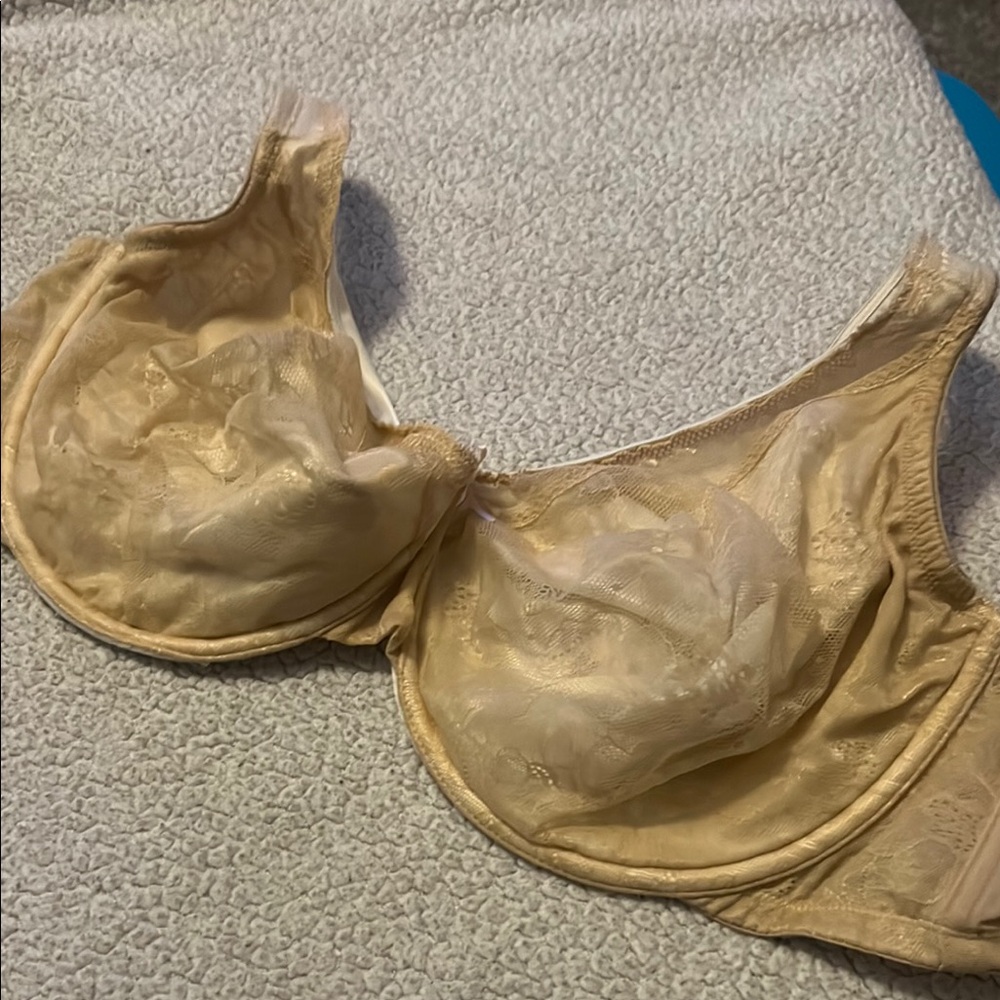 Elegant Lace Underwire Bra in Cream